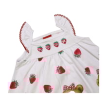 Vestido Cavado Estampa Morangos 1001246 - Kyly