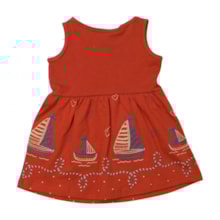 Vestido Cavado Estampado Barquinhos 70367 - Alenice