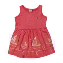 Vestido Cavado Estampado Barquinhos 70367 - Alenice