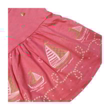 Vestido Cavado Estampado Barquinhos 70367 - Alenice