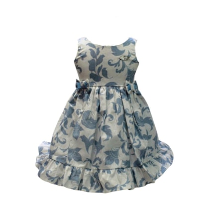 Vestido Cavado Estampado com Laços 2334 - Mini Miss  