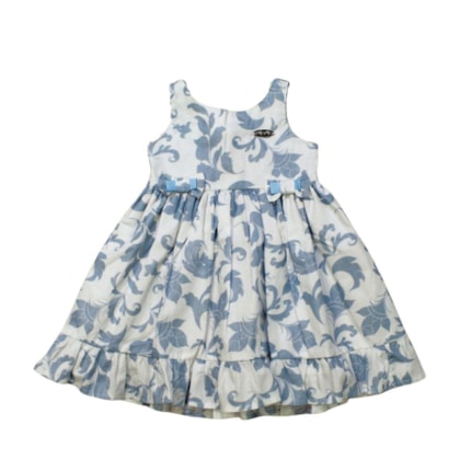 Vestido Cavado Estampado com Laços 2334 - Mini Miss  