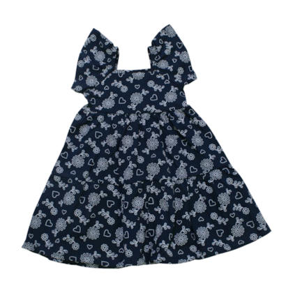 Vestido Cavado Estampado Corações 22110 - Rollu 