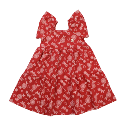 Vestido Cavado Estampado Corações 22110 - Rollu 
