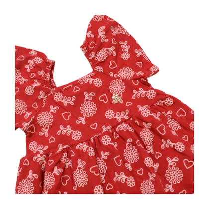 Vestido Cavado Estampado Corações 22110 - Rollu 
