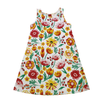 Vestido Cavado Estampado Flores 1000554 - Kyly 