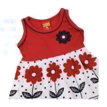 Vestido Cavado Estampado Flores 1001243 - Kyly