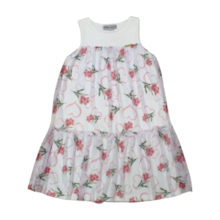 Vestido Cavado Estampado Flores com Tule 22248 - Soda