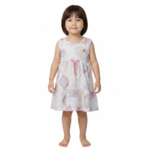 Vestido Cavado Estampado Fundo do Mar 9888 - Livy