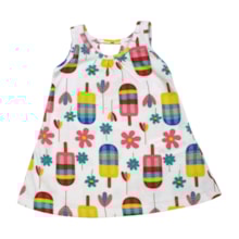 Vestido Cavado Estampado Picolé 1001238 - Kyly