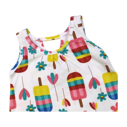 Vestido Cavado Estampado Picolé 1001238 - Kyly