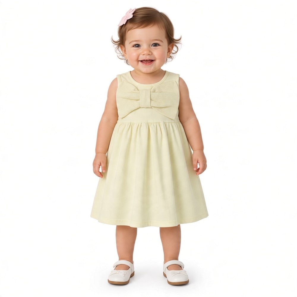 Vestido Cavado Liso com Laço 8541 - By Gus