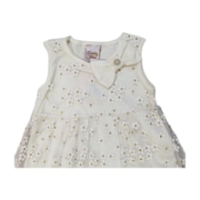 Vestido Cavado Tule Estampado Flores 2143 - Carol e Dani 