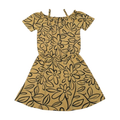 Vestido Ciganinha Estampado Flores 1001031 - Kyly 