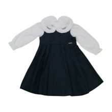 Vestido com Blusa Xadrez 2 Peças 2360 - Mini Miss 