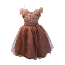 Vestido com Renda e Paetê H1192 - Heloisa