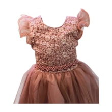 Vestido com Renda e Paetê H1192 - Heloisa