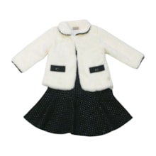 Vestido em Matelassê com Casaco Pelúcia 2 Peças 2000878 - Milon