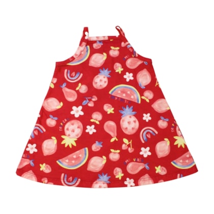Vestido Estampa Frutas 26655 - Brandili  