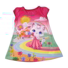 Vestido Estampa Gatinha com Strass 12823 - Boca Grande