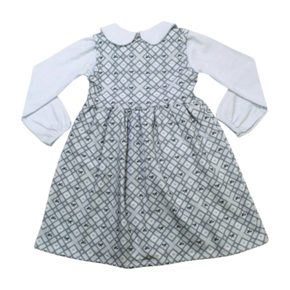 Vestido Estampa Laços com Blusa Manga Longa 2 Peças 11784 - Tiny Joy 