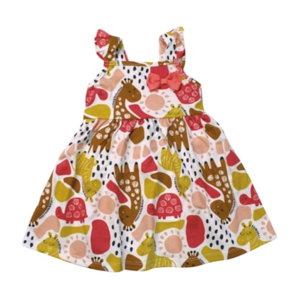 Vestido Estampado Bichos 1000979 - Kyly 