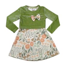Vestido Estampado com Blusa Manga Longa 2044 - Carol e Dani 