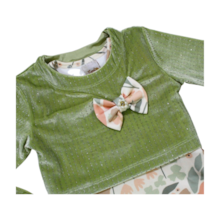 Vestido Estampado com Blusa Manga Longa 2044 - Carol e Dani 