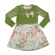 Vestido Estampado com Blusa Manga Longa 2044 - Carol e Dani 