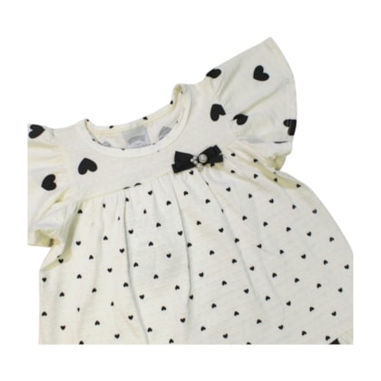 Vestido Estampado Corações A0139 - Alakazoo  