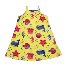 Vestido Estampado Fundo do Mar 1000973 - Kyly 
