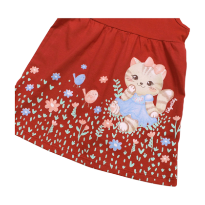 Vestido Estampado Gatinha 43132 - Kely Kety 