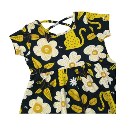 Vestido Estampado Onça 1001002 - Kyly 