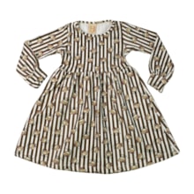 Vestido Flanelado Manga Longa Estampado Ursas 15003 - Hrradinhos