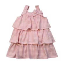 Vestido Jacquard com Babado e Laço 04592 - Dila