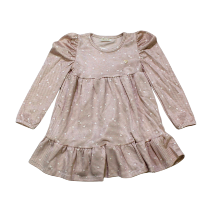 Vestido Jacquard Manga Longa Corações 11854 - Tiny Joy 