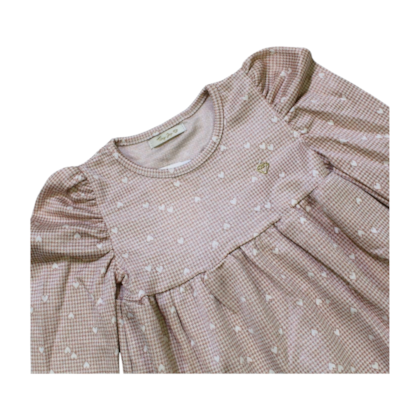 Vestido Jacquard Manga Longa Corações 11854 - Tiny Joy 