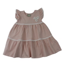Vestido Malha Manga Curta com Renda 2001726 - Milon