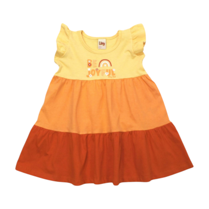 Vestido Manga Curta Arco Iris 8673 - Livy 