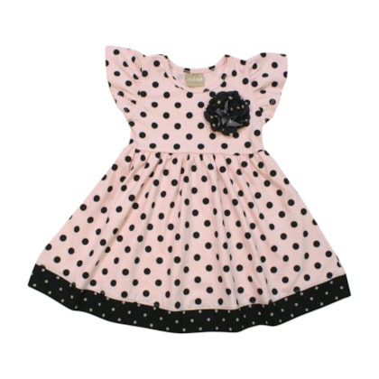 Vestido Manga Curta Bolinhas 2001004 - Milon