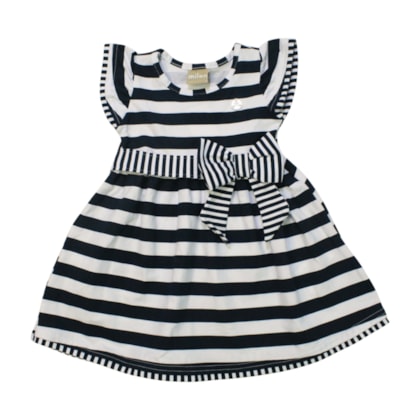 Vestido Manga Curta com Laço 2001246 - Milon 