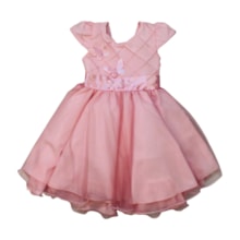 Vestido Manga Curta com Nervuras Borboletas 126 - Cute Cute