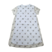 Vestido Manga Curta com Tule Estampado Estrelas 22314 - Two Colors     