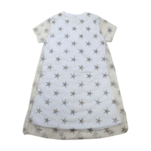 Vestido Manga Curta com Tule Estampado Estrelas 22314 - Two Colors     