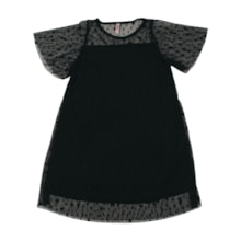 Vestido Manga Curta com Tule  S80309 - 4You