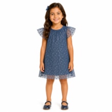 Vestido Manga Curta com Tule S80310 - 4You