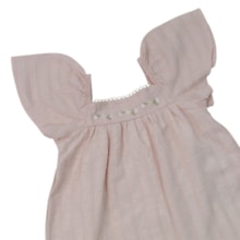 Vestido Manga Curta em Tecido Poá Jacquard - 37430 - Angerô