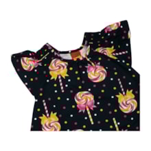 Vestido Manga Curta Estampa Catavento 1001001 - Kyly