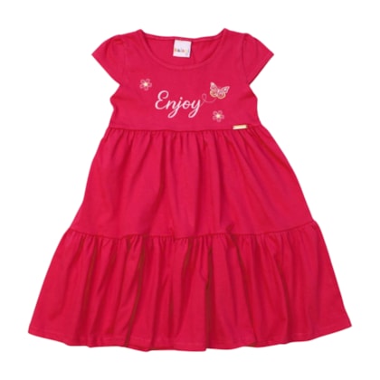 Vestido Manga Curta Estampa Enjoy 11888 - Kaiani