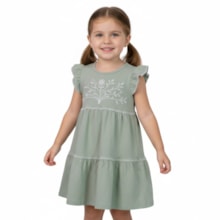 Vestido Manga Curta Estampa Flor 2001752 - Milon